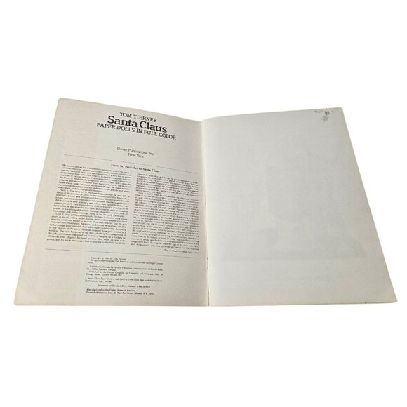 VTG Tom Tierney Santa Claus Paper Dolls in Full Color UNCUT 16 Plates 1983 Dover - Picture 3 of 14